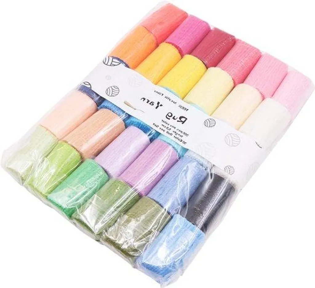 30 écheveaux de fil à crocheter colorés pour loisirs créatifs et couture