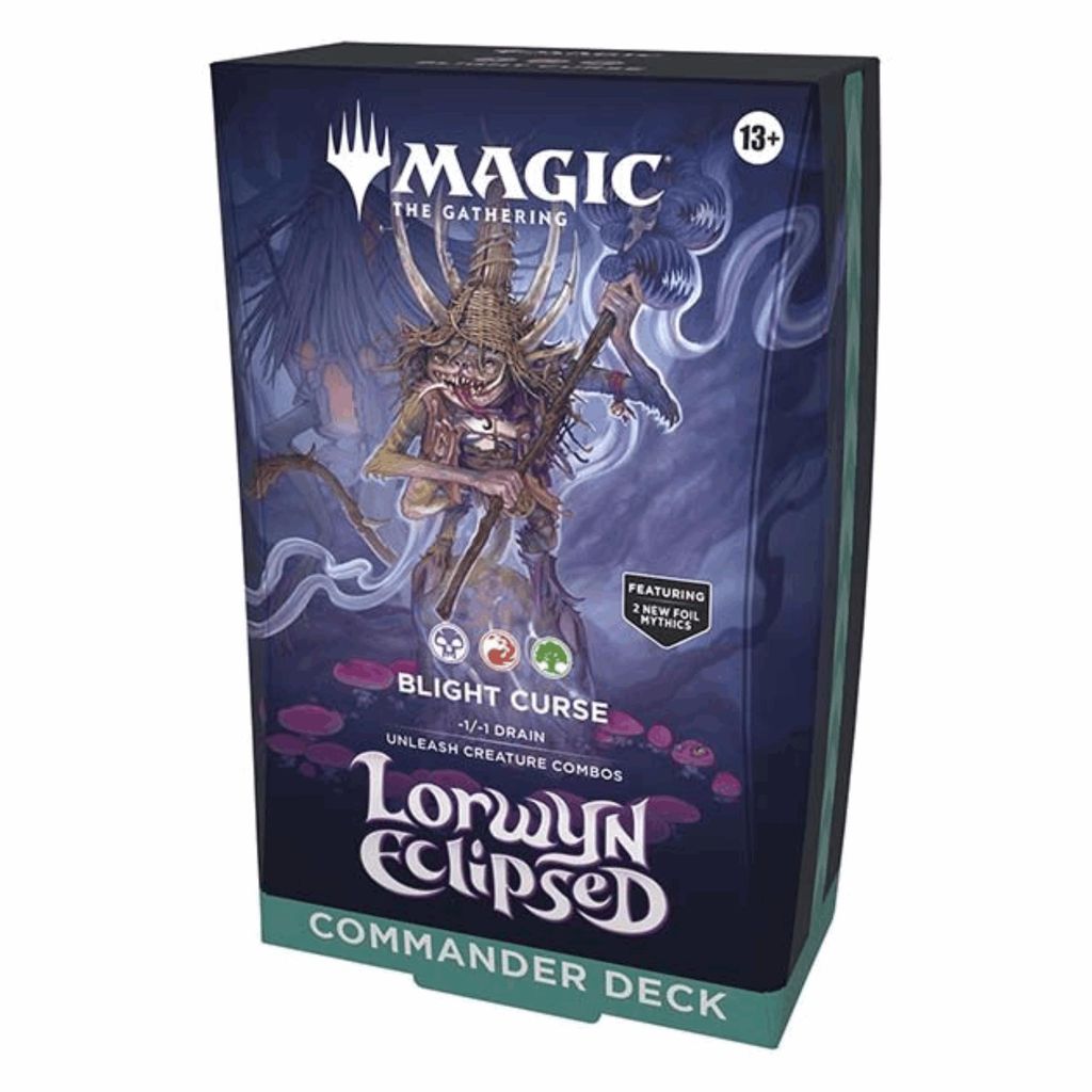 Magic: The Gathering Lorwyn Eclipsed Commander Deck Blight Curse - Englisc