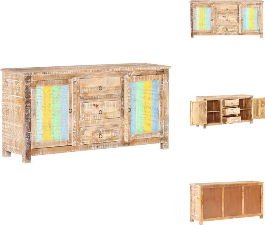 vidaXL Sideboard 151x40x75 cm Raues Akazienholz -  Produktbild 