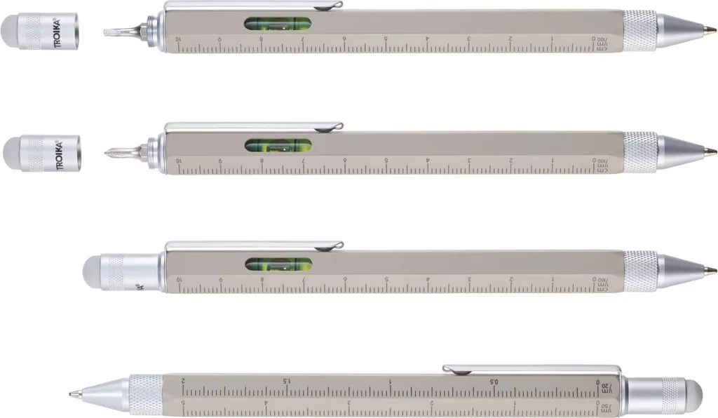 Stylo Bille Multifonction TROIKA CONSTRUCTION Gris avec Échelle de Mesure - 2