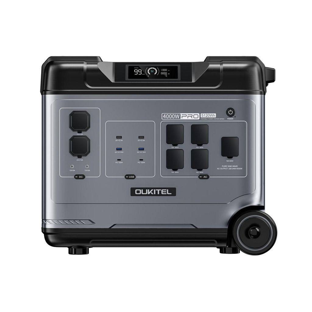 OUKITEL P5000 Pro zonnegenerator 4000W / 5120Wh + 3× 400W Productafbeelding 
