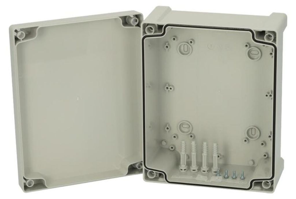FIBOX Gehäuse mit Dichtung und Deckel, Serie: TEMPO ohne metrischen Vorprägungen, Werkstoff Gehäuse