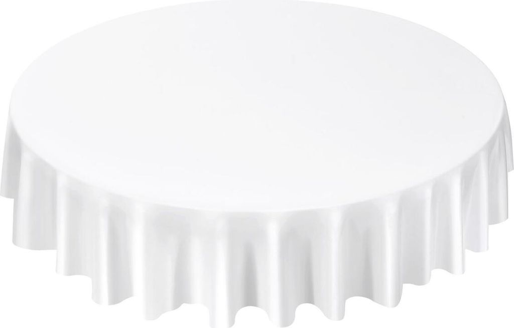 White Round Tablecloths 10 Pack, 90 Inches in Diameter, Stain- & Wrinkle- Resistant, Machine Washable Table Clothes, Polyester Fabric Table Covers ...