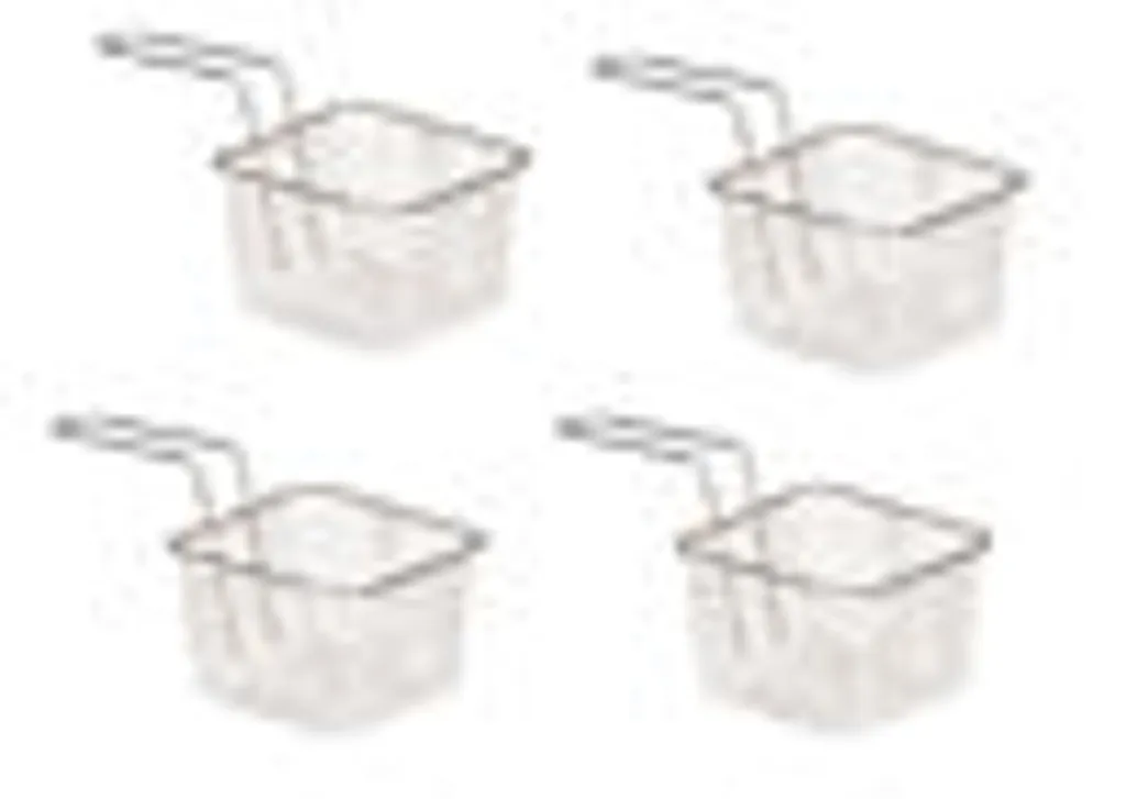 Mini cestino per frittura in acciaio inox - set di 4 - cestino in metallo per finger food