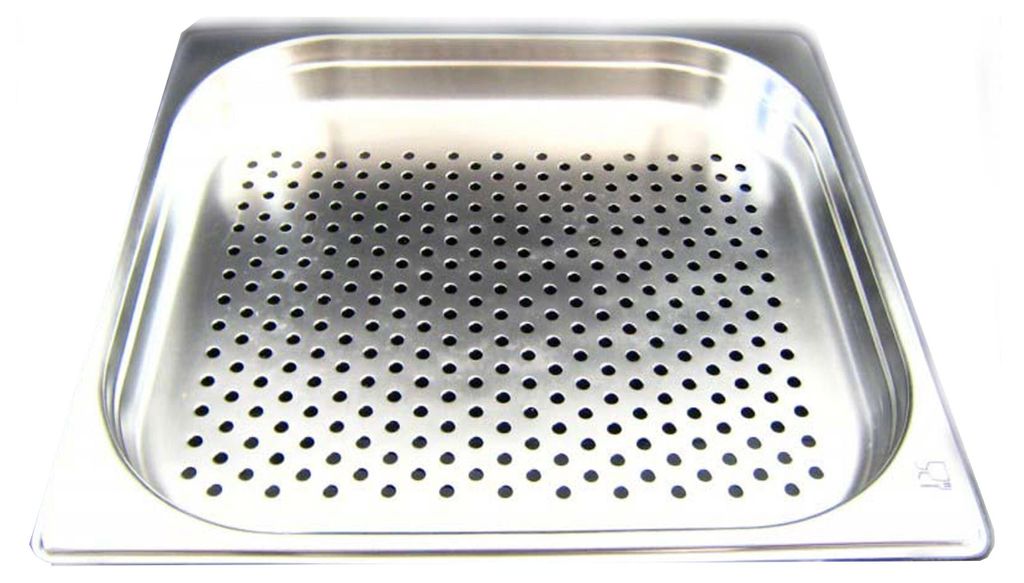 GN 2/3 Gastronormbehälter GN-Behälter Edelstahl 2,3 Liter Tiefe 40mm gelocht