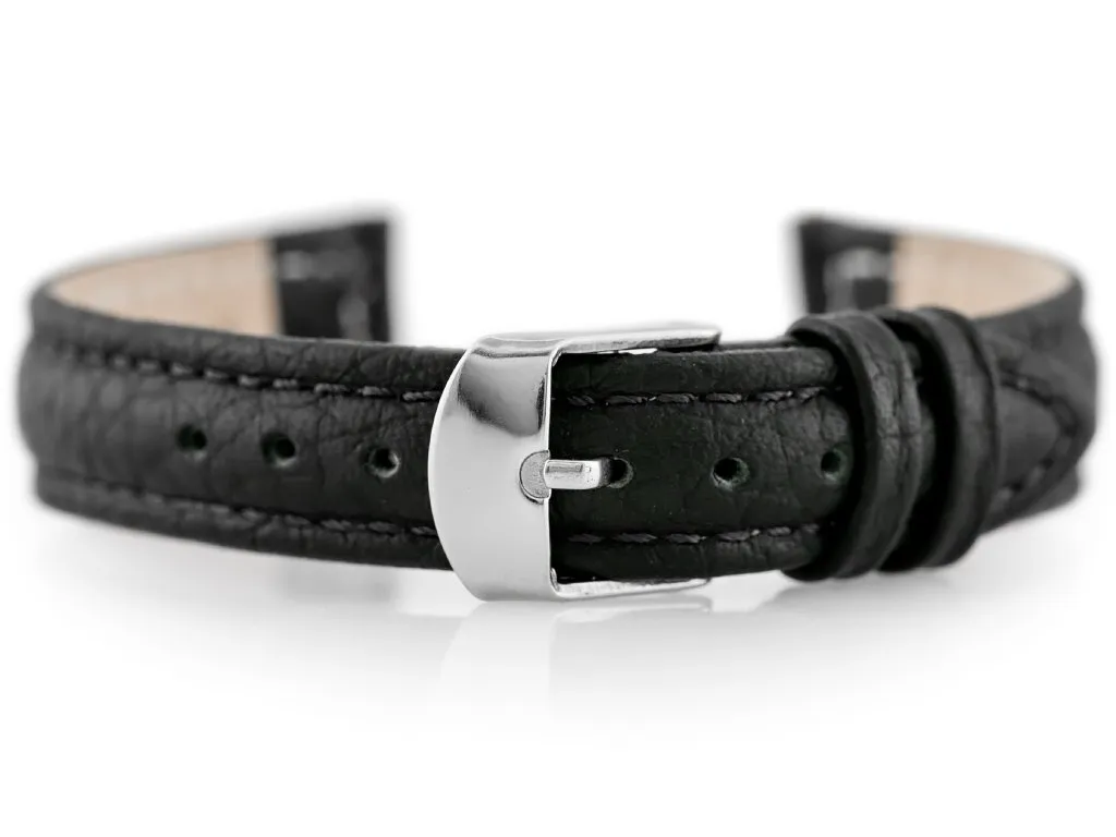 Cintura in pelle per orologio W71 - Nero - 14mm