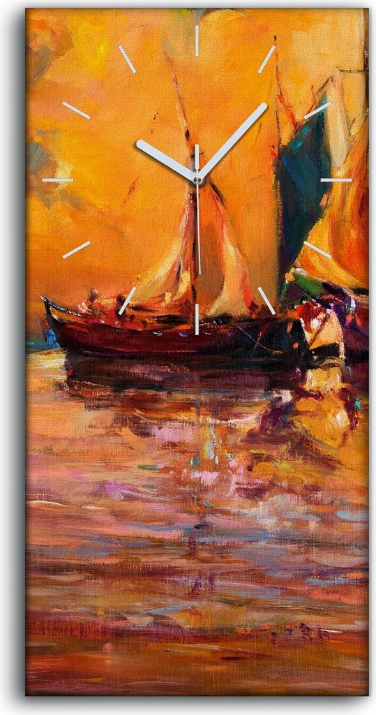 Wanduhr Bürouhr Leinwand Bild Geräuschlos Kunstdruck 30x60 Produktbild 