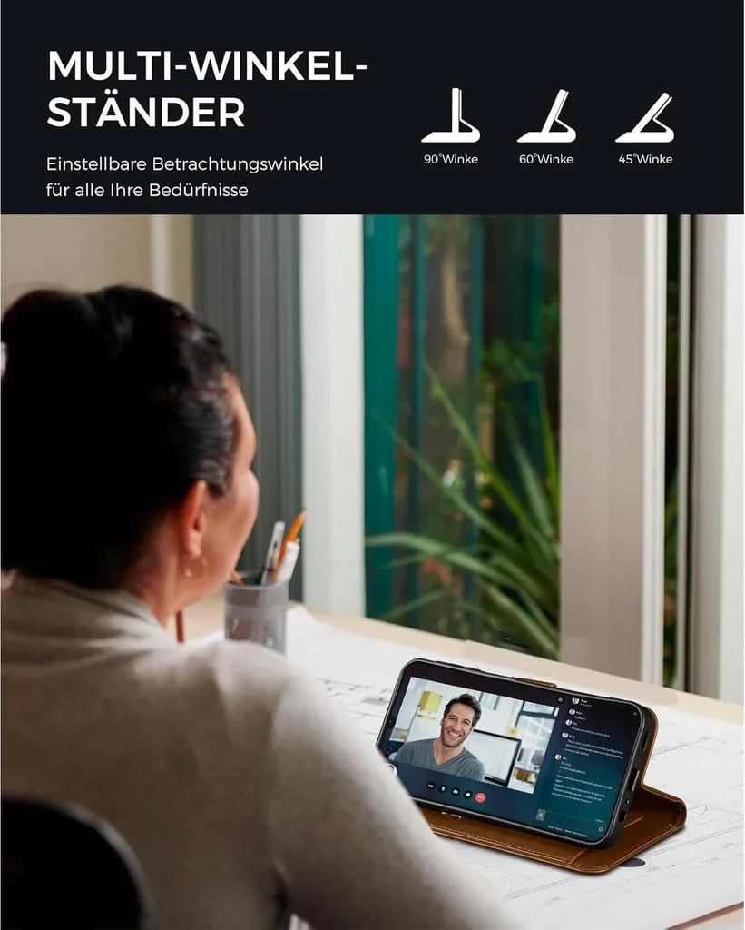 Custodia Samsung A52S 5G Marrone Robusta con Stand e Vetro Blindato - 5