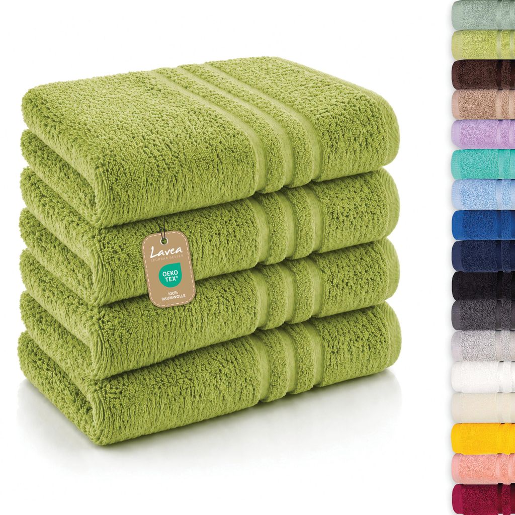 Lavea® 4er Set Handtücher 50x100 cm - Elena, 100% Produktbild 