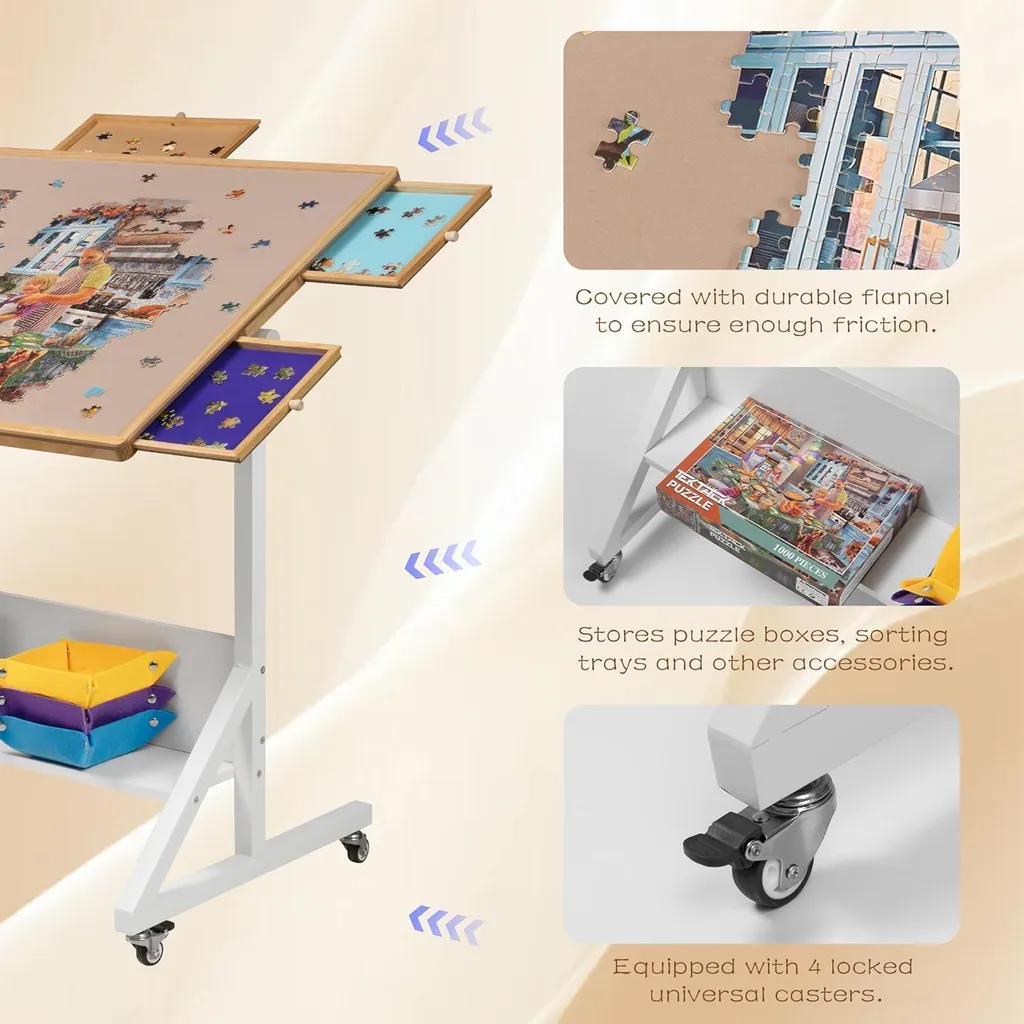 Support de puzzle avec tiroirs et couvercle pour trier et protéger