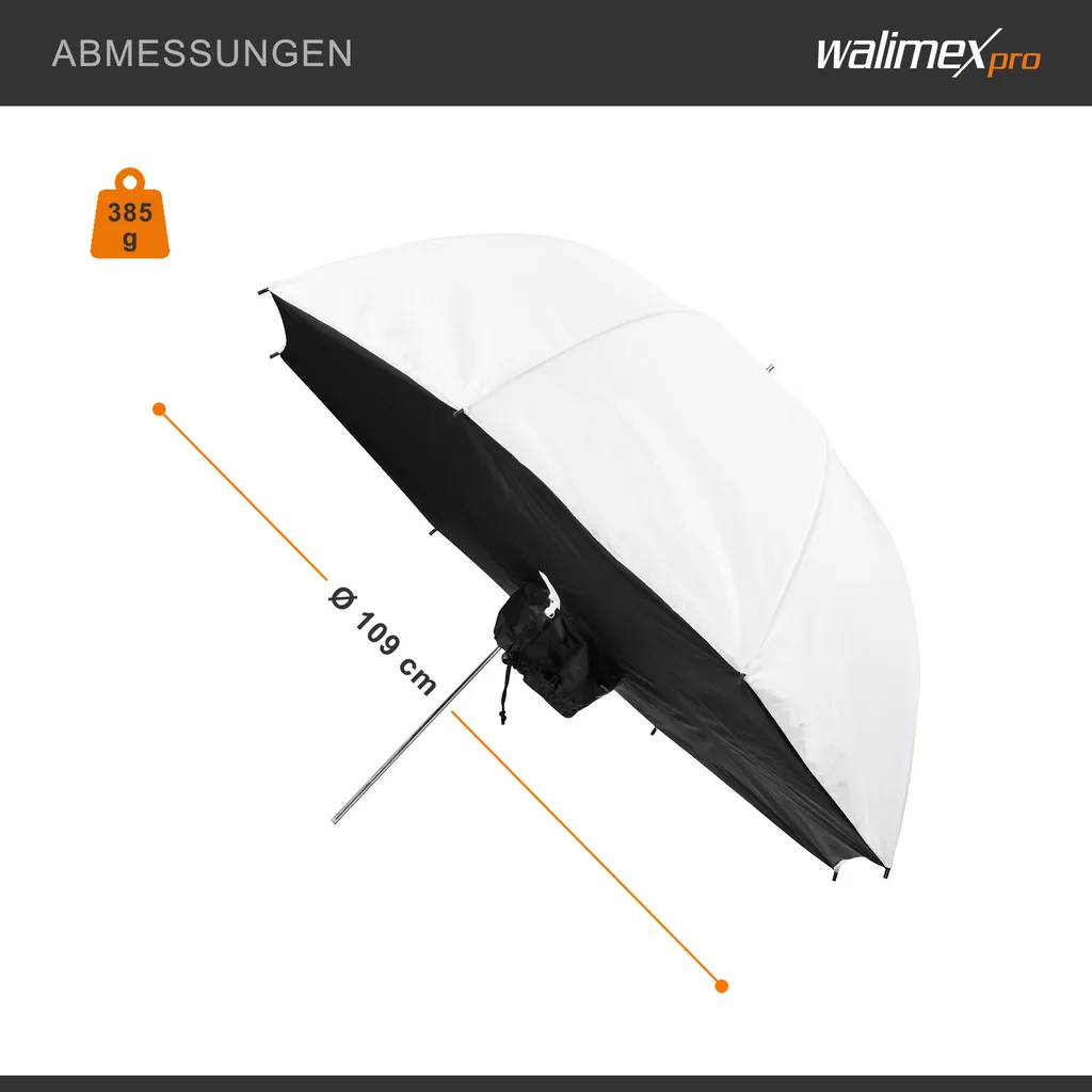 Recensione Softbox Walimex Pro 109cm | Ombrello Diffusore Studio - 8