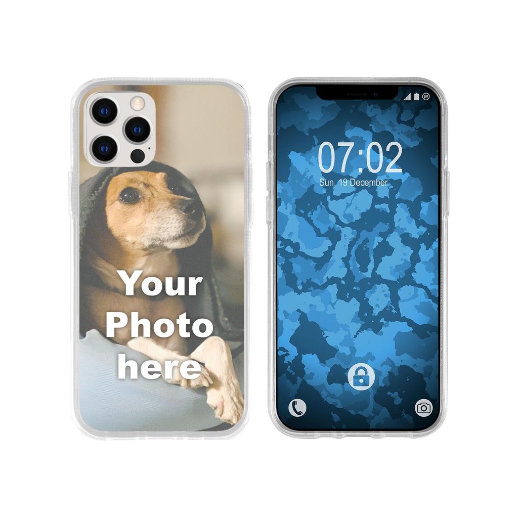 PhoneNatic Case kompatibel mit iPhone 12 Pro Max Personalisierte Handyhülle clear zum selbst gestalten mit eigenem Foto