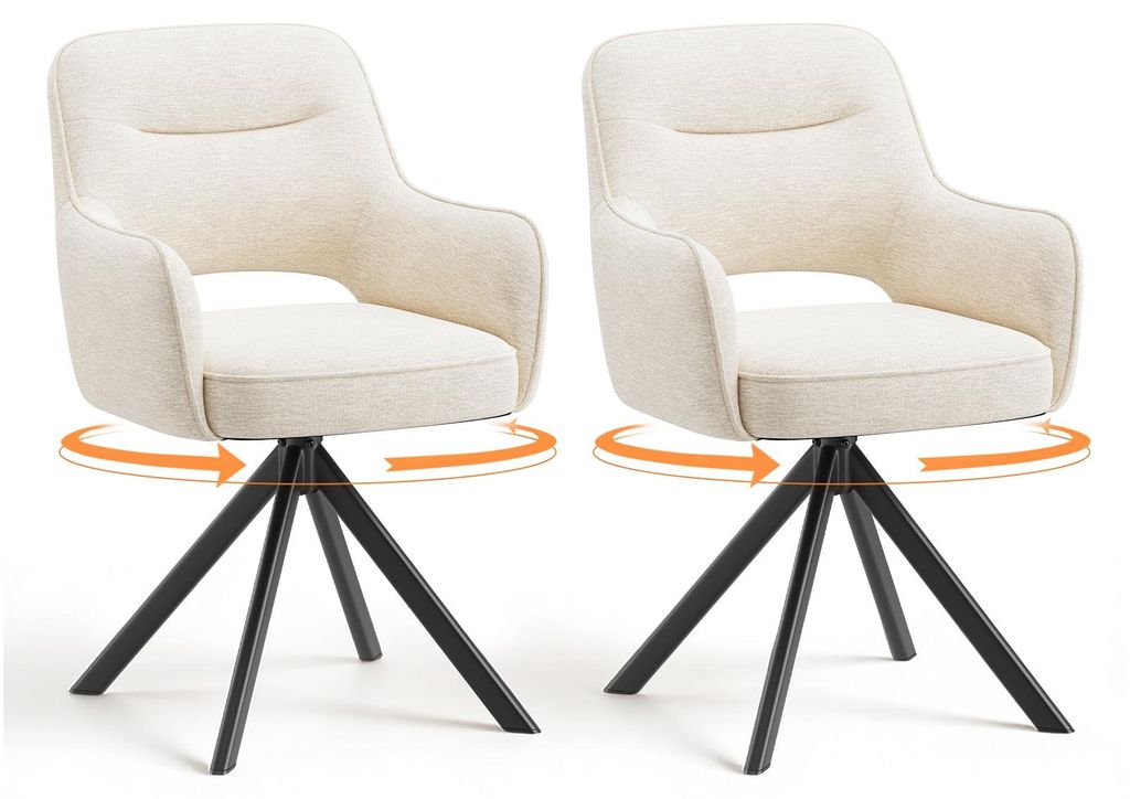 Lot 2 Chaise pivotante premium avec demi-accoudoirs - Base Image du produit 