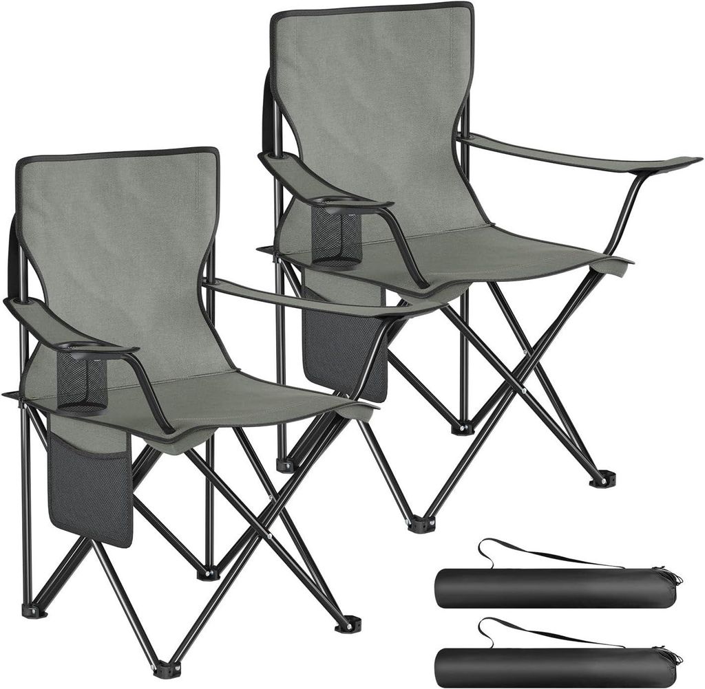 WOLTU Campingstuhl 2er Set Faltbar mit Getränkehalter & Produktbild 