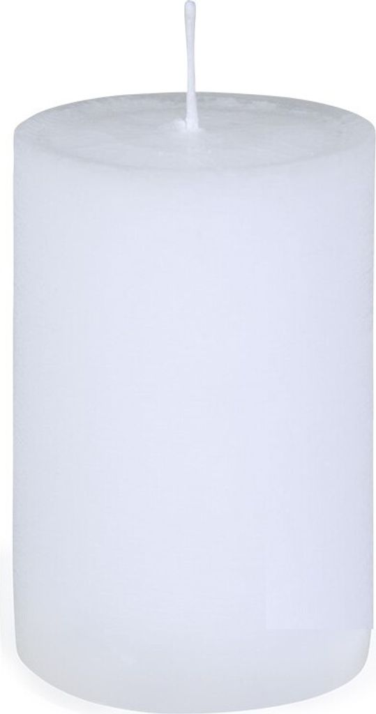 Rustic Stumpenkerze Stumpen Kerzen durchgefärbt Weiss 20 x 8 cm, 1 Stück