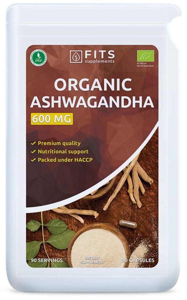 Ashwagandha biologica, 600 mg, 90 capsule Immagine del prodotto 