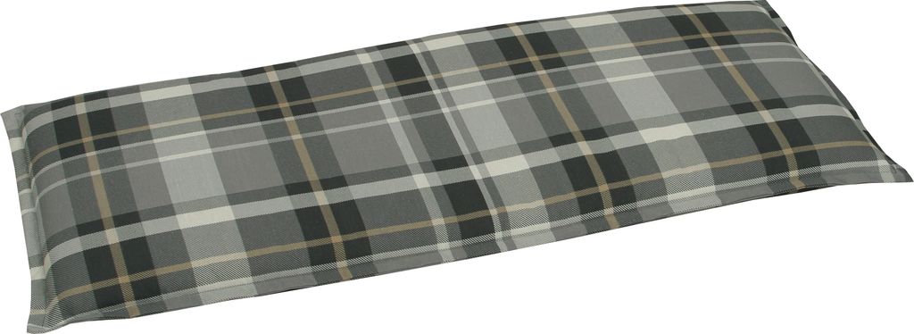 GO-DE Textil, Bank-Auflage 115cm, Karo grau, 19230-11