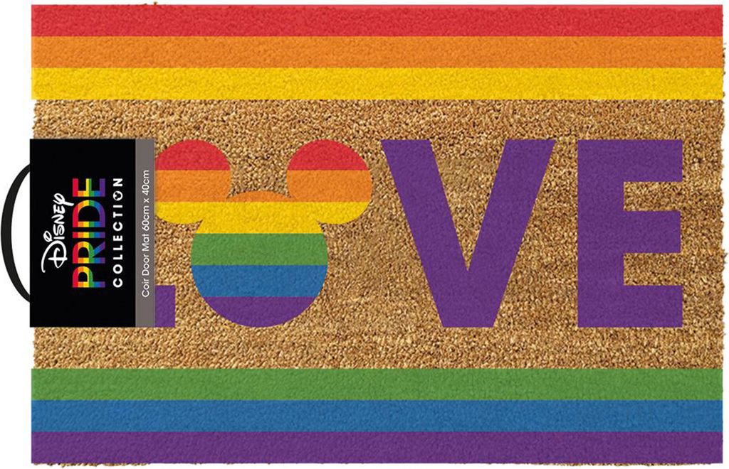 Fußmatte Kokos - Türmatte Kokos - Mickey Mouse - Love - Pride
