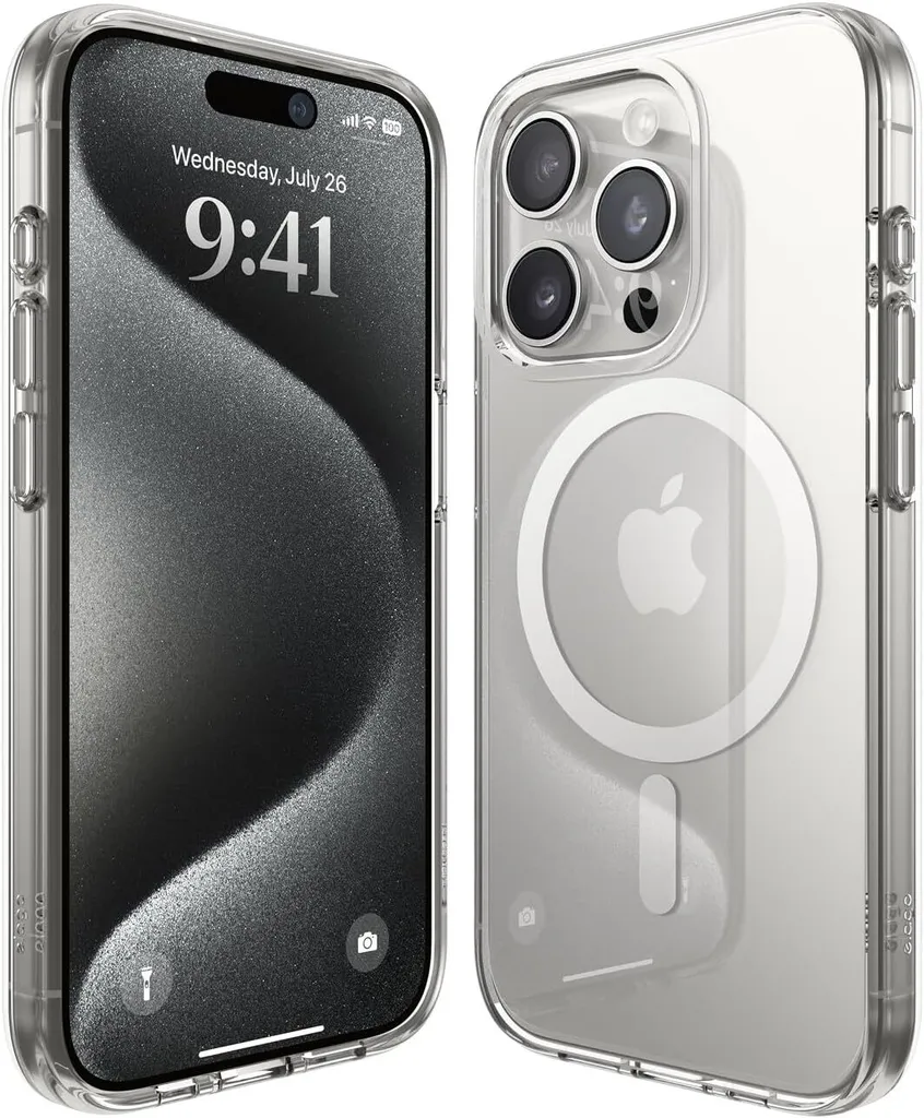 Coque iPhone 15 Pro MagSafe Elago Hybrid Clear Anti-Jaunissement Blanc