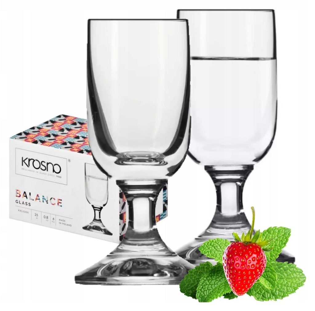 KROSNO 6x 20ml Stielgläser für Wodka, Tequila, Shot, Produktbild 