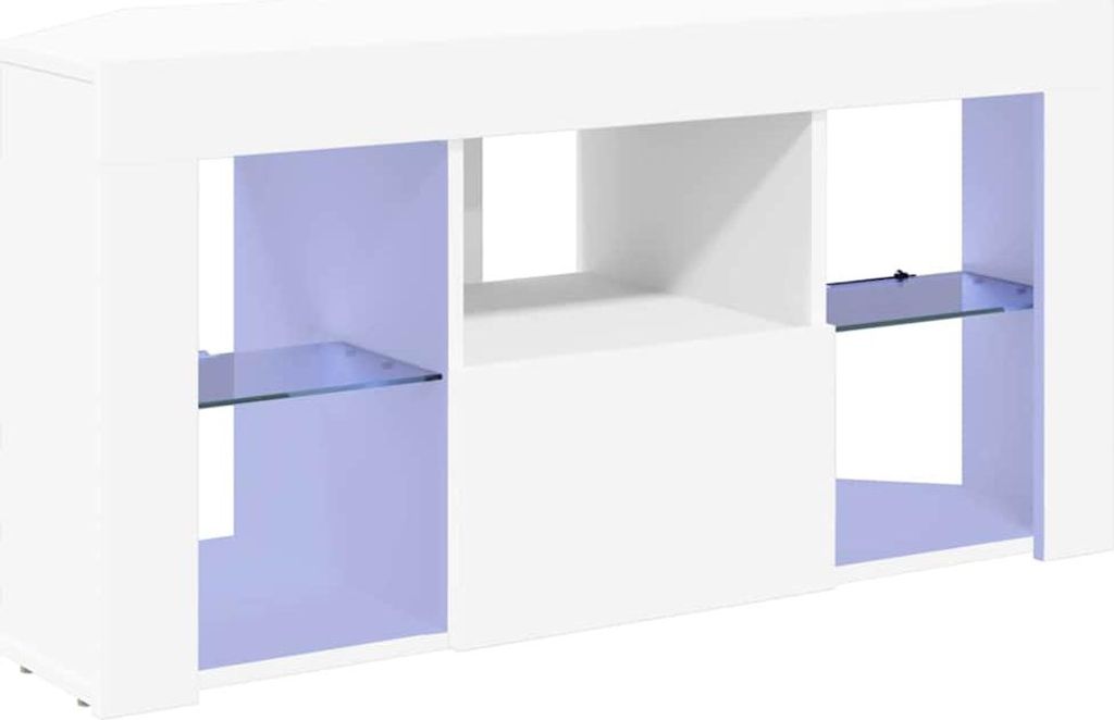 Eck-LED-TV-Schrank Weiß 100 x 40 x 50 cm Holzwerkstoff