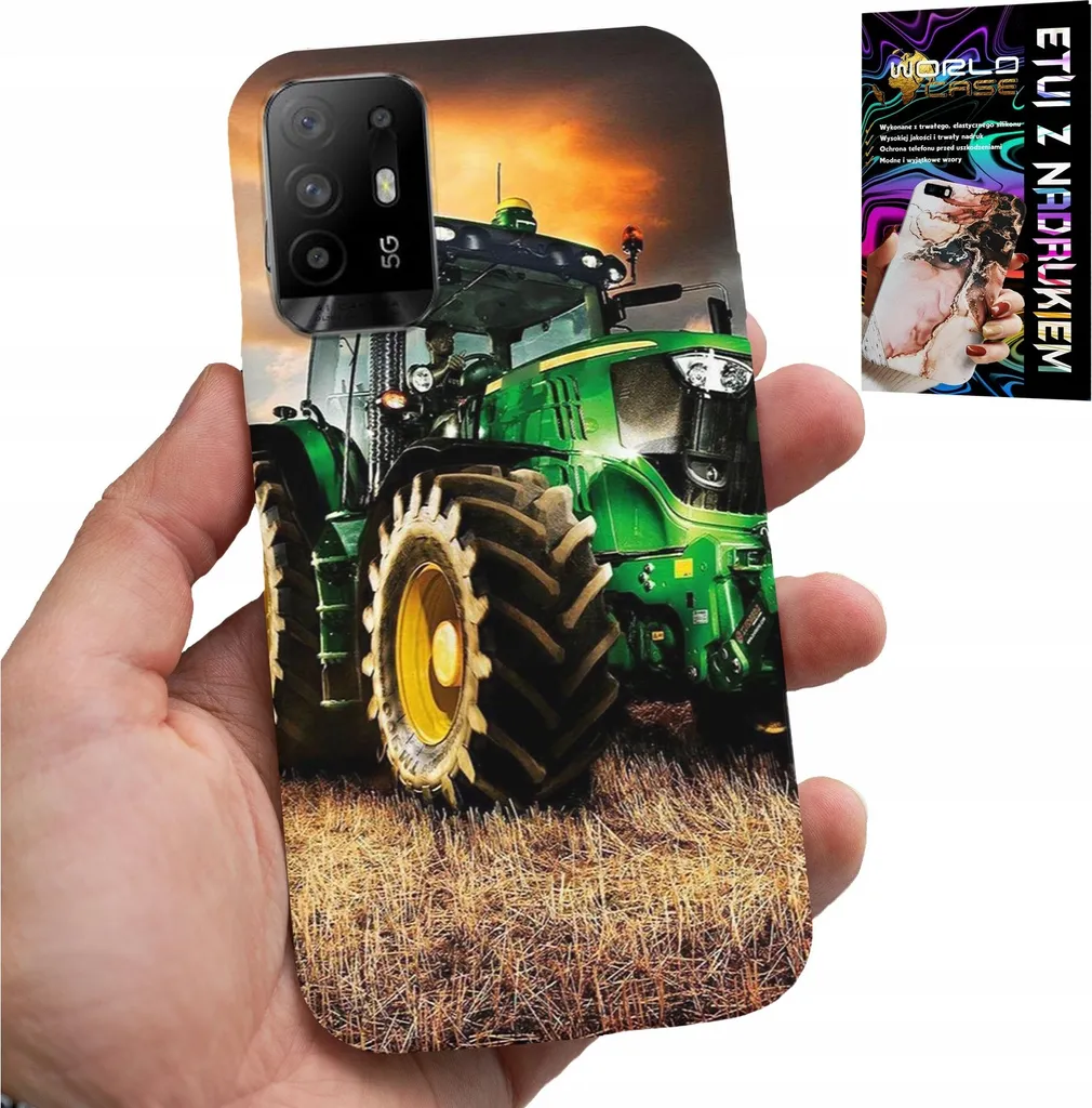 Cover Oppo A94 5G Design Trattore + Vetro Protettivo | Massima Tenuta