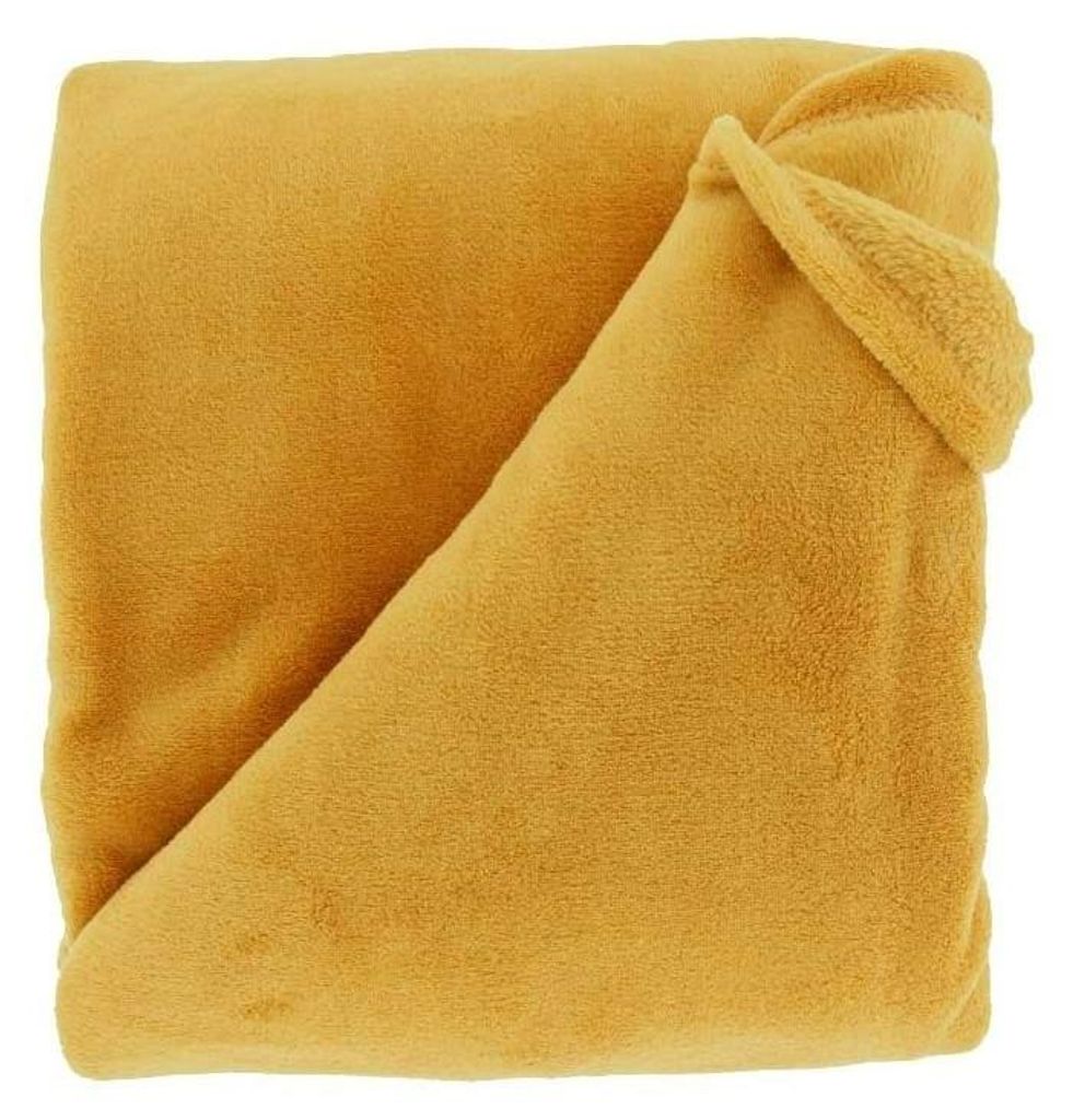 Kuscheldecke Justin aus Mikrofaser honey gelb XL 150x200cm Produktbild 