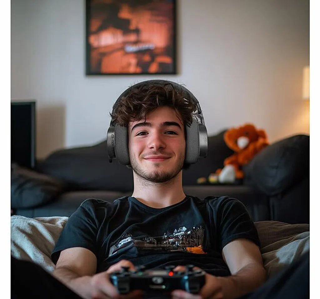 Casque gaming pliable à double connexion Bluetooth et RF 2.4 GHz