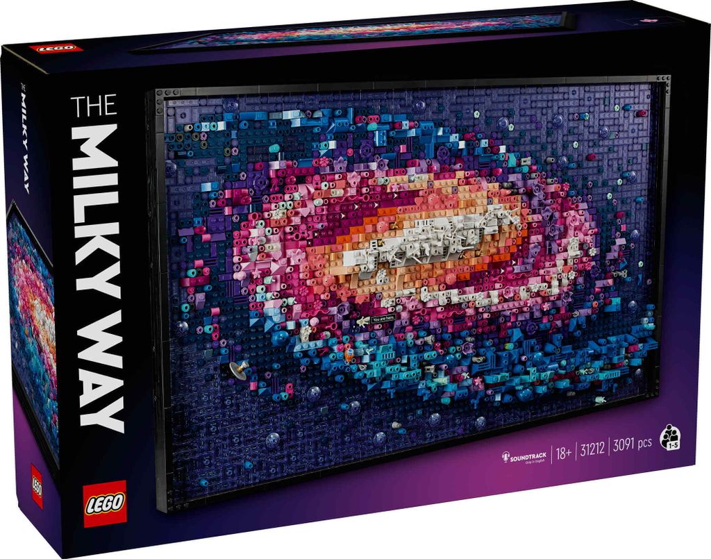 LEGO Art Die Milchstraßen-Galaxie, Wanddeko, Geschenk für Produktbild 