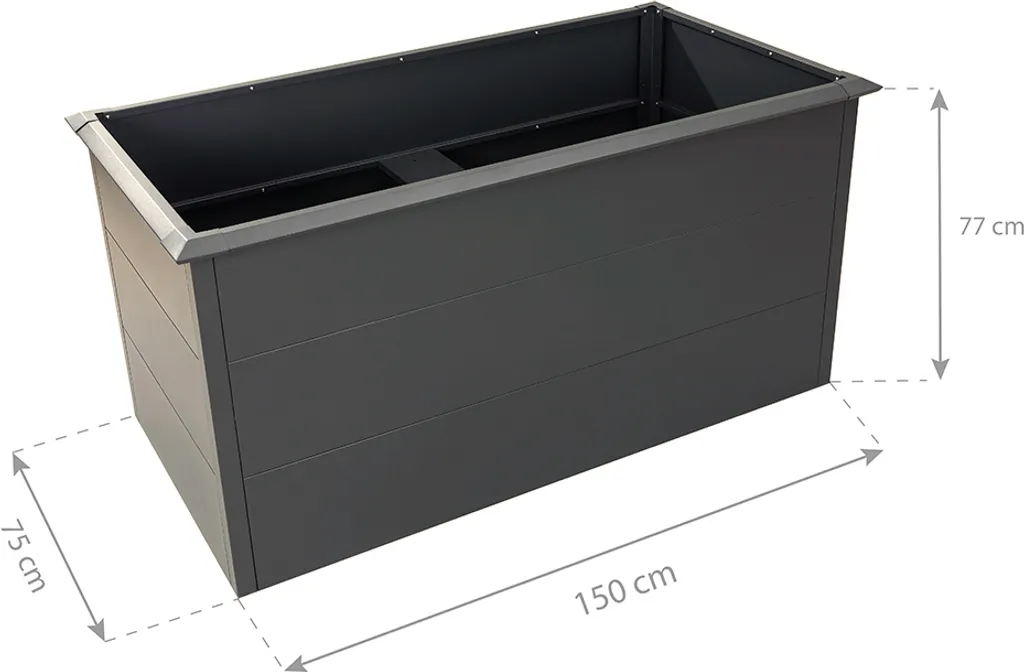 Westmann Lit Surélevé Primus L Anthracite en Métal 150x75x77 cm - 3