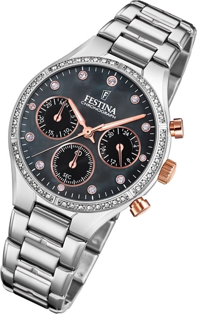 Festina Damen Uhr Boyfriend F20401/4 Edelstahl Armbanduhr Produktbild 