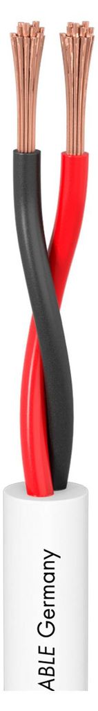 Lautsprecherkabel Meridian Mobile SP225; 2 x 2,50 mm²; PVC Ø 7,80 mm; weiß