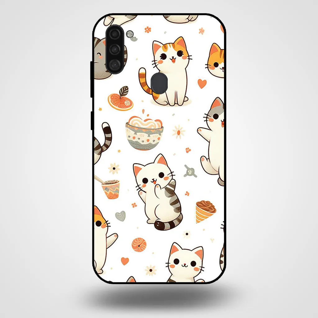 Cover Tecnica TPU Samsung Galaxy A11 Stampa Gatti - Anti-Shock