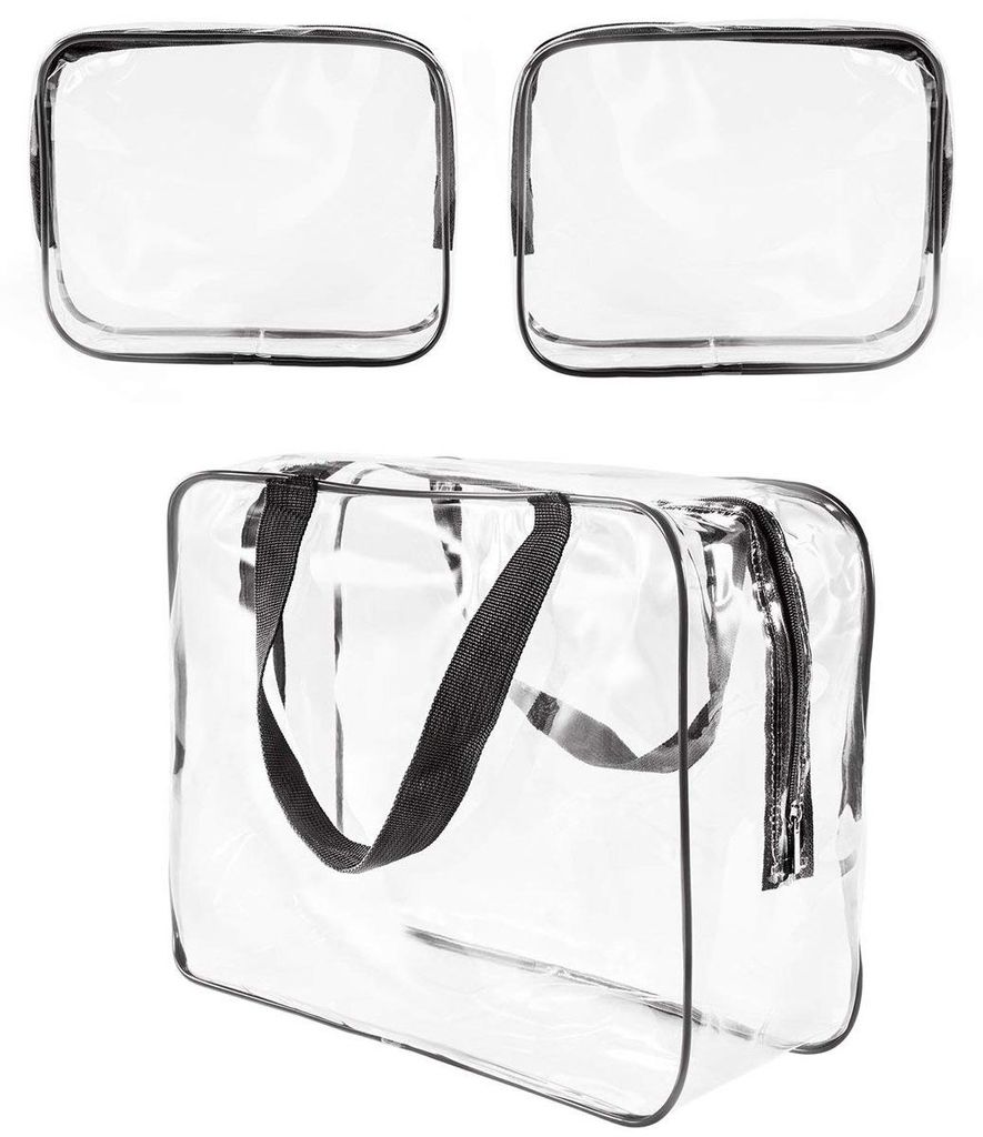 Transparente Kosmetiktasche 3er-Pack, Wasserdichte Produktbild 