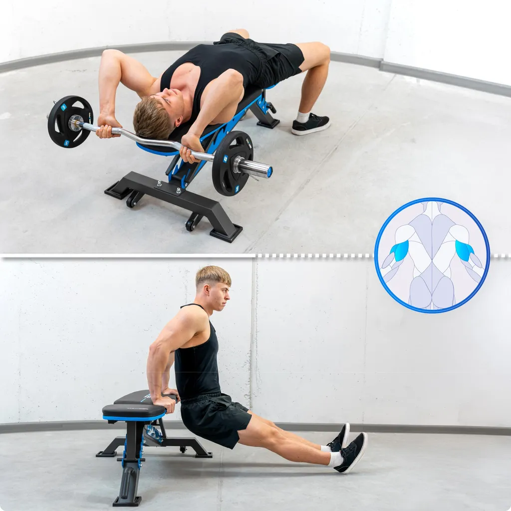 Banc de musculation résistant THUNDER® GRYND - 8 positions réglables