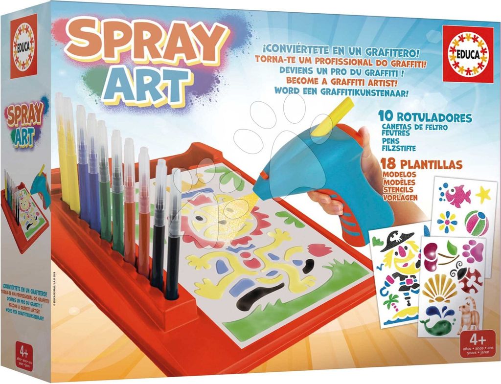 Educa Pädagogisches Spiel Mit Sprühkunst Mehrfarbig Mehrfarbig One Size