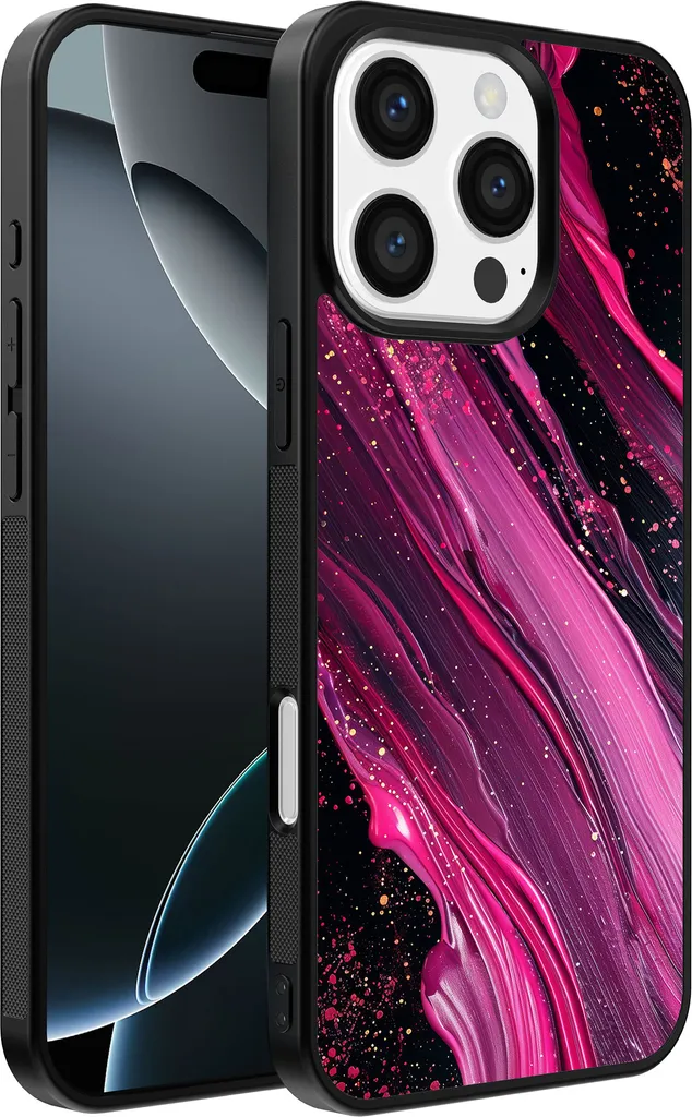 Custodia iPhone 16 Pro Max Marmo Rosa Viola - Smartphonica Chic Edition