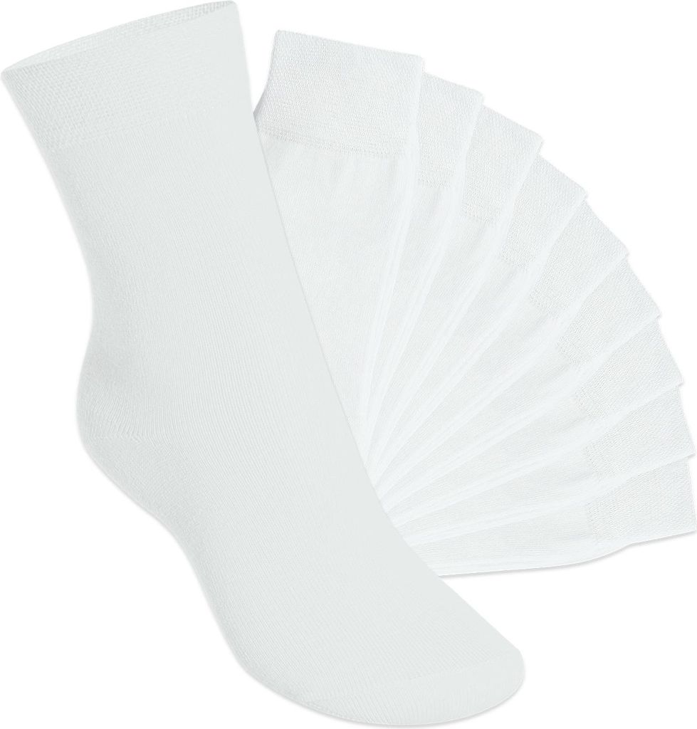 Footstar EVERYDAY! 10 Paar Kinder Socken - Weiß 35-38