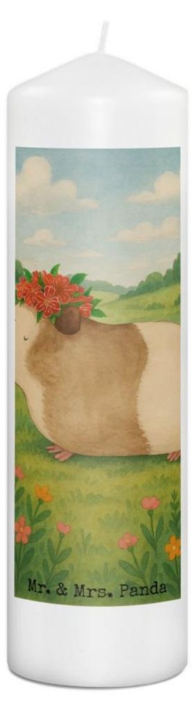 Mr. & Mrs. Panda Kerze Meerschweinchen Weisheit Design 29 x 8 cm XL - Weiß - Geschenk, Wunderland, Stumpenkerze, Erinnerungslicht, Motivation, Wun...