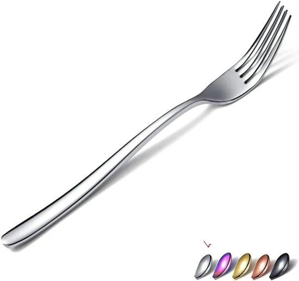 Fourchettes en inox durables sans rouille - Lot de 6 - Argent brillant