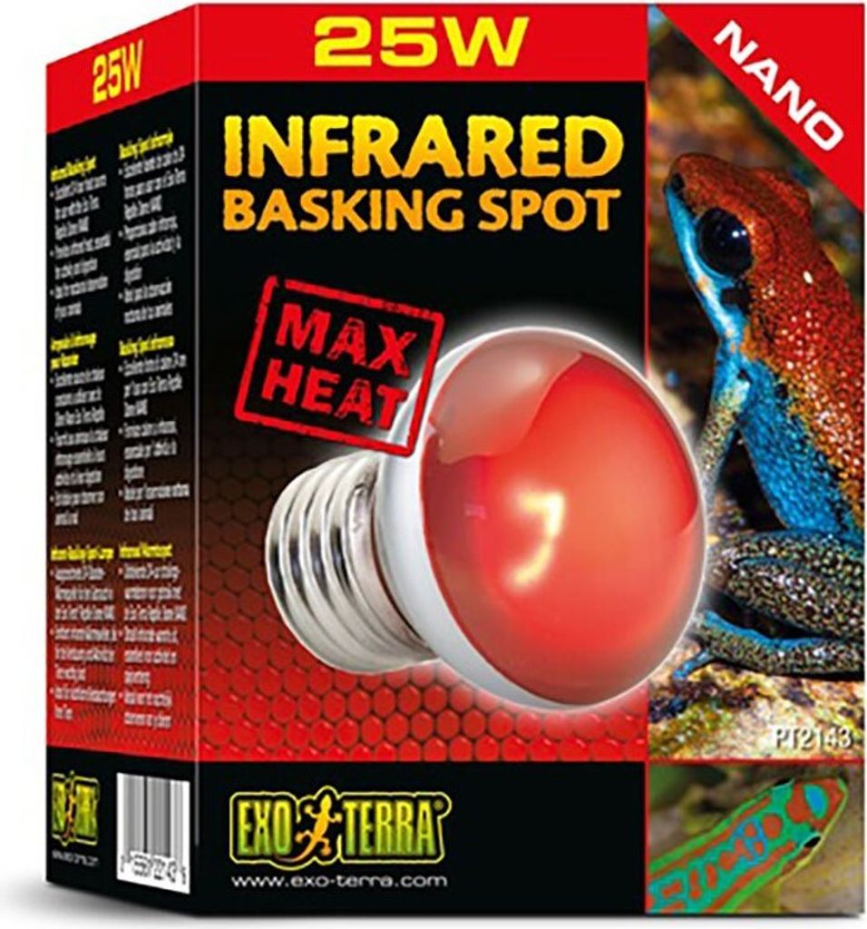 Exo Terra NANO Infrarot-Wärmespot 25 W - Mini-Infrarot-Wärmelampe EX-1436