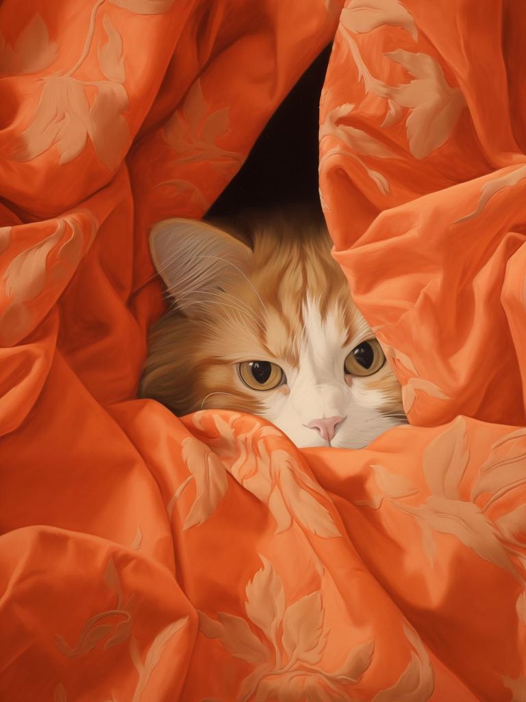 Plakat 30x40cm Versteckte Katze