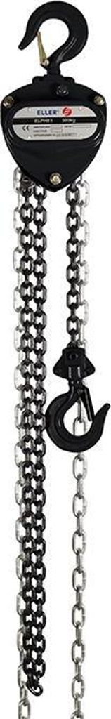 Eller PHE1 Manual Chain Hoist 1000 kg Hubhöhe 12 m - Keine Überladungssicherung