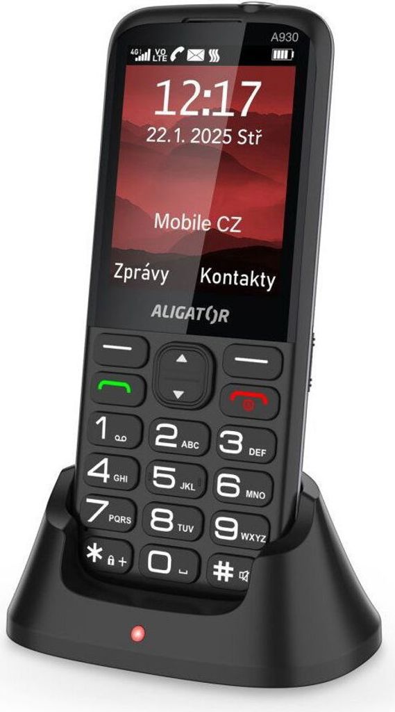 ALIGATOR A930 GPS Senior nero +st.nab. Immagine del prodotto 
