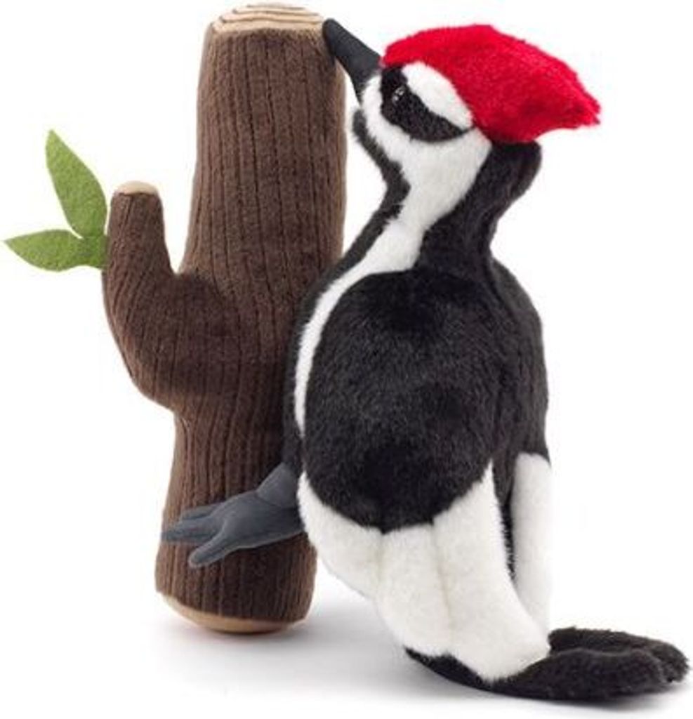 Specht mit Baumstamm 27 cm Kuscheltier Vogel Uni-Toys