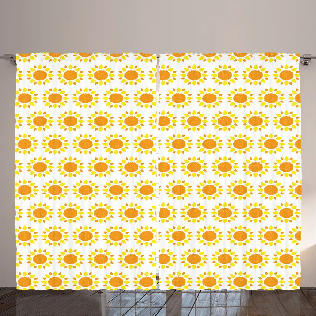 Rideau rustique d'été ABAKUHAUS avec boucles et crochets 280 x 225 cm