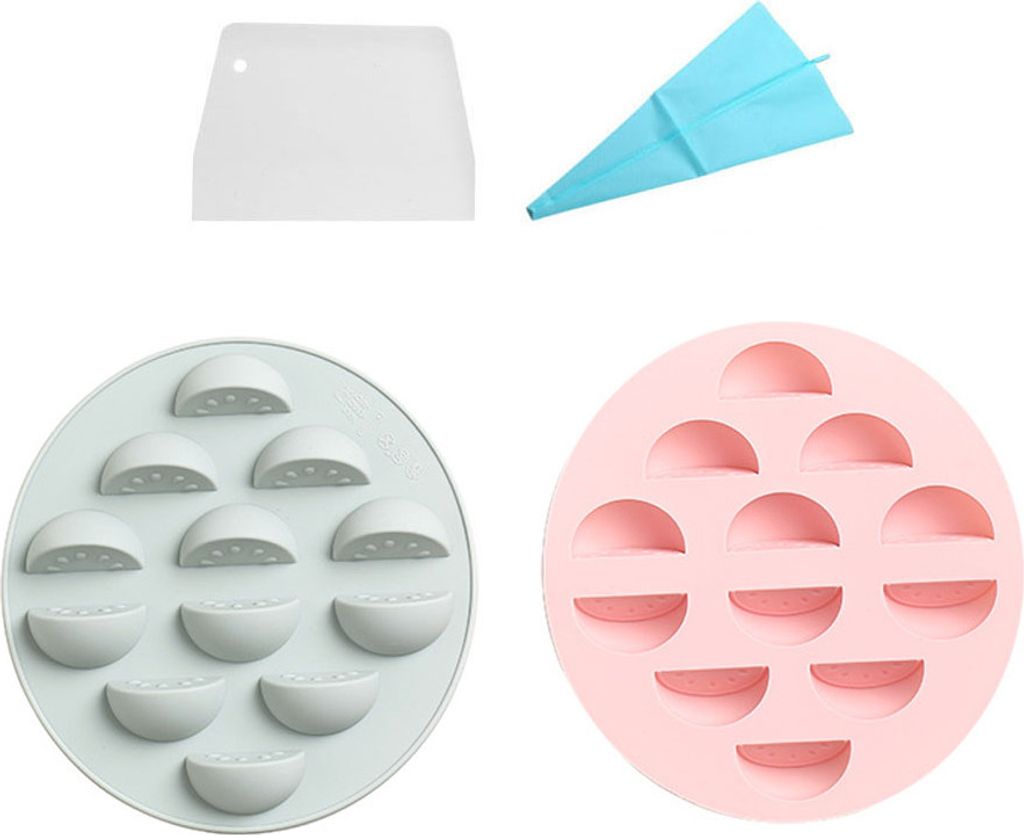 12 Mulden, Wassermelonen-Formen Für Harte Bonbons, Silikon-Gummiformen – Obst-Silikonformen, Schöne 3D-Wassermelonen-Schokoladenformen, BPA-fre...