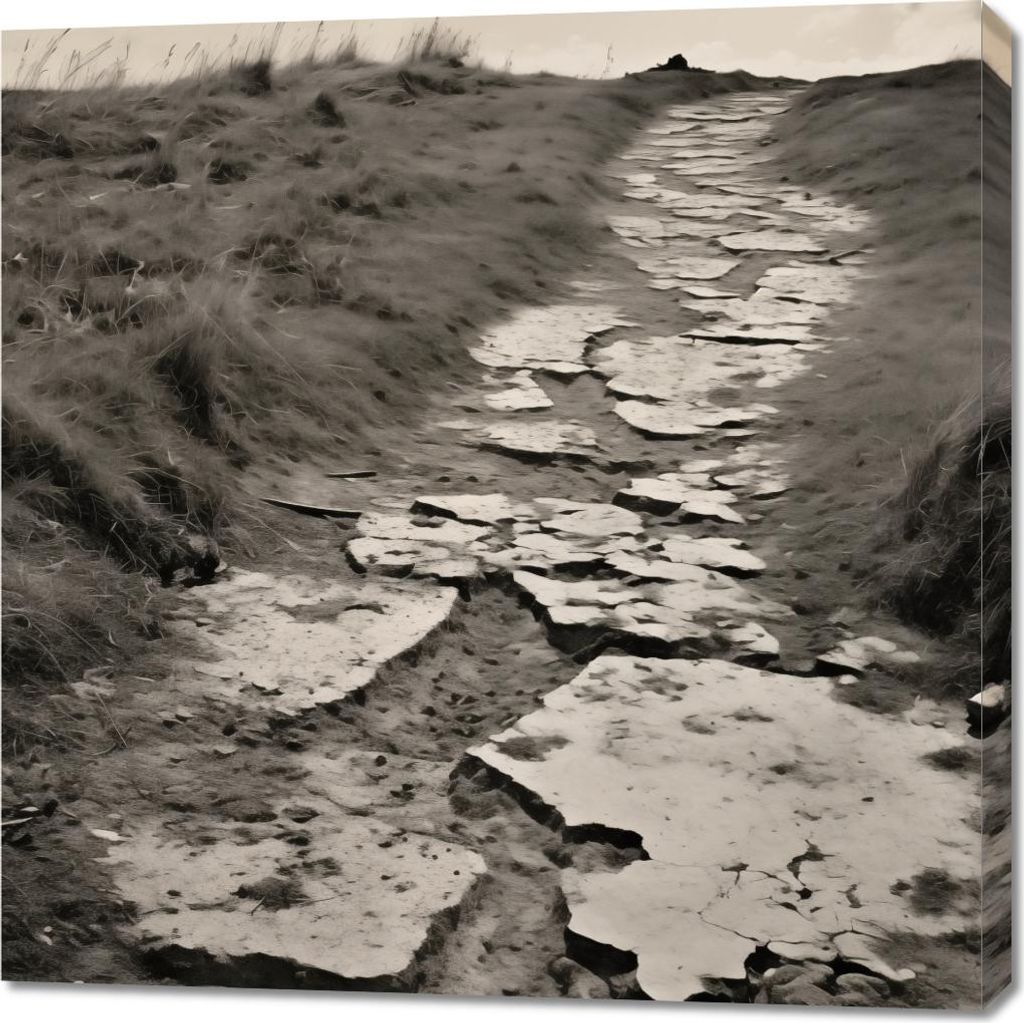 Bild 90x90cm Weg der Erinnerung Zwischen den Dünen