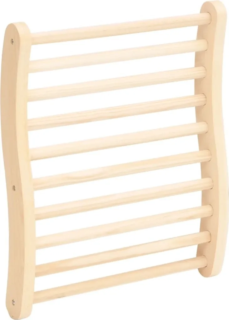 Dossier de sauna en forme de S en pin massif ergonomique pour banc