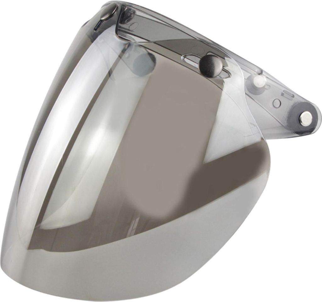 Open Face Helm Visor Motorradblase Blasenlinse 3-Snap-Wind